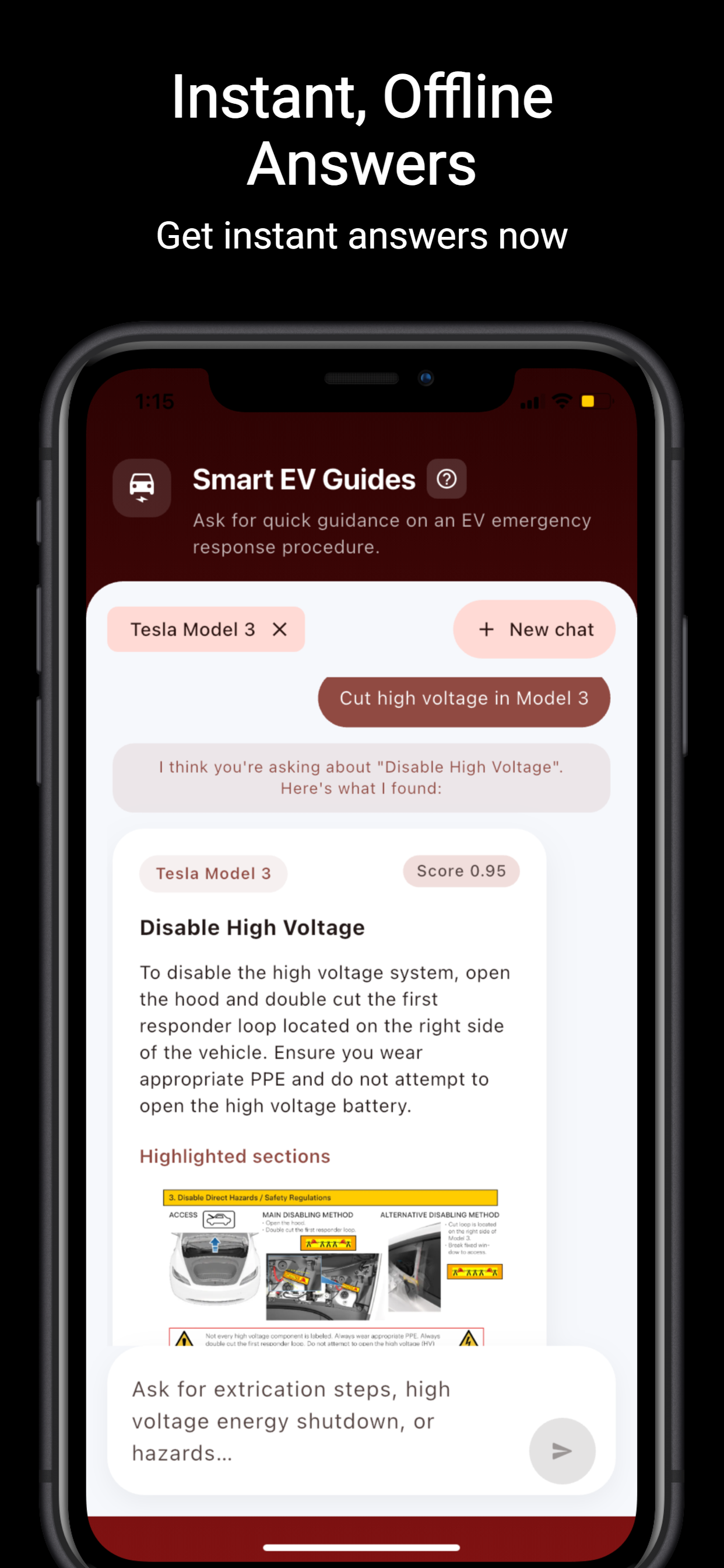 Smart EV Guides screenshot showing EV reference details